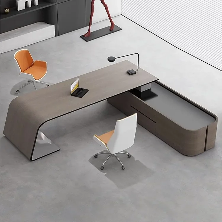 

Office desk and chair combination simple modern president table desk