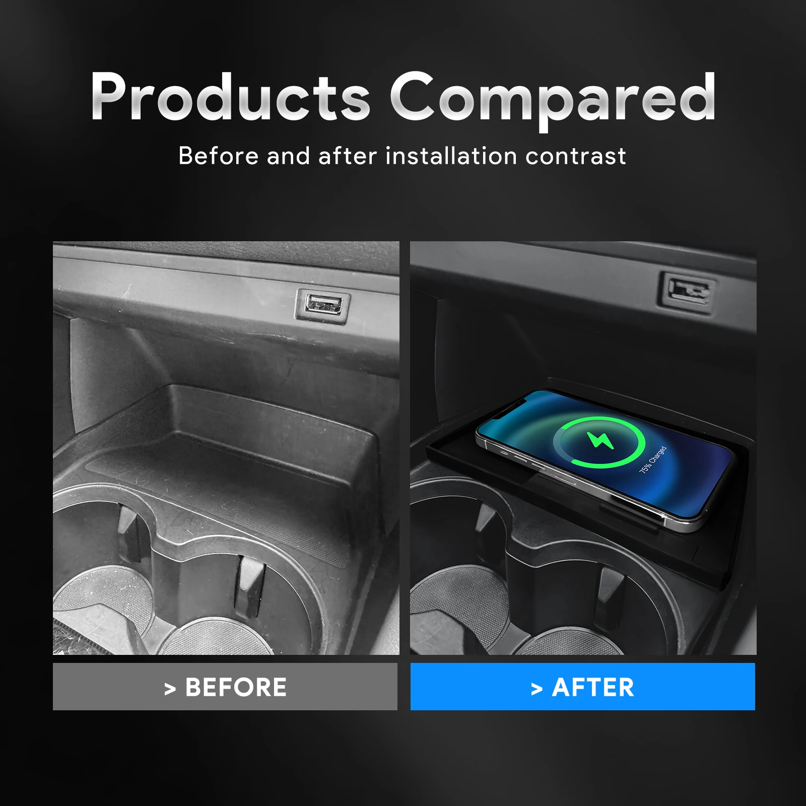 For Mazda 3 Axela 2019-2025 Car Wireless Charger Pad Fast Charging Center Console Organizer Interior Modification Accessories - view 4