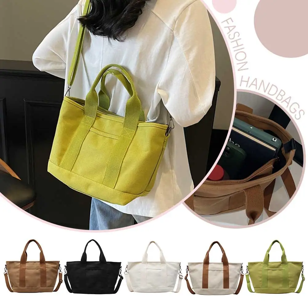 

Женская парусиновая стильная сумка, большая вместительная универсальная сумка через плечо, универсальная сумка на плечо, дорожная сумка для уличной фотографии