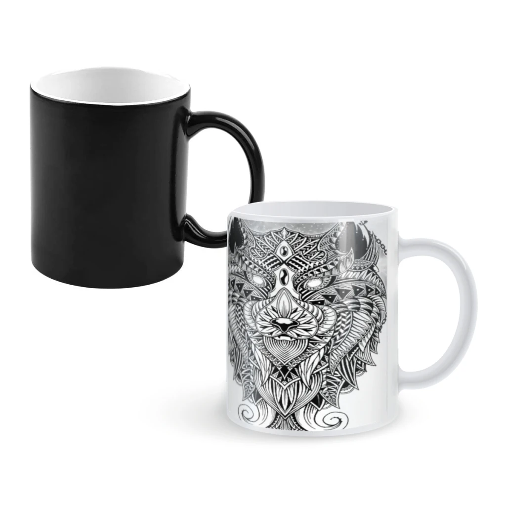 

Wild SpiritCoffee Mugs And Mug Creative Color Change Tea Cup Ceramic Milk Cups Novelty Gifts