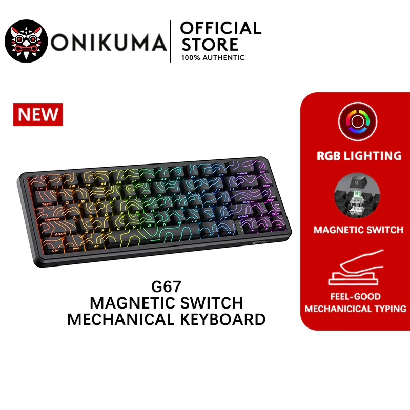 

ONIKUMA G67 Клавиатура Клавиатуры 75% проводные игровые клавиатуры 67 клавиш RGB Механическая клавиатура