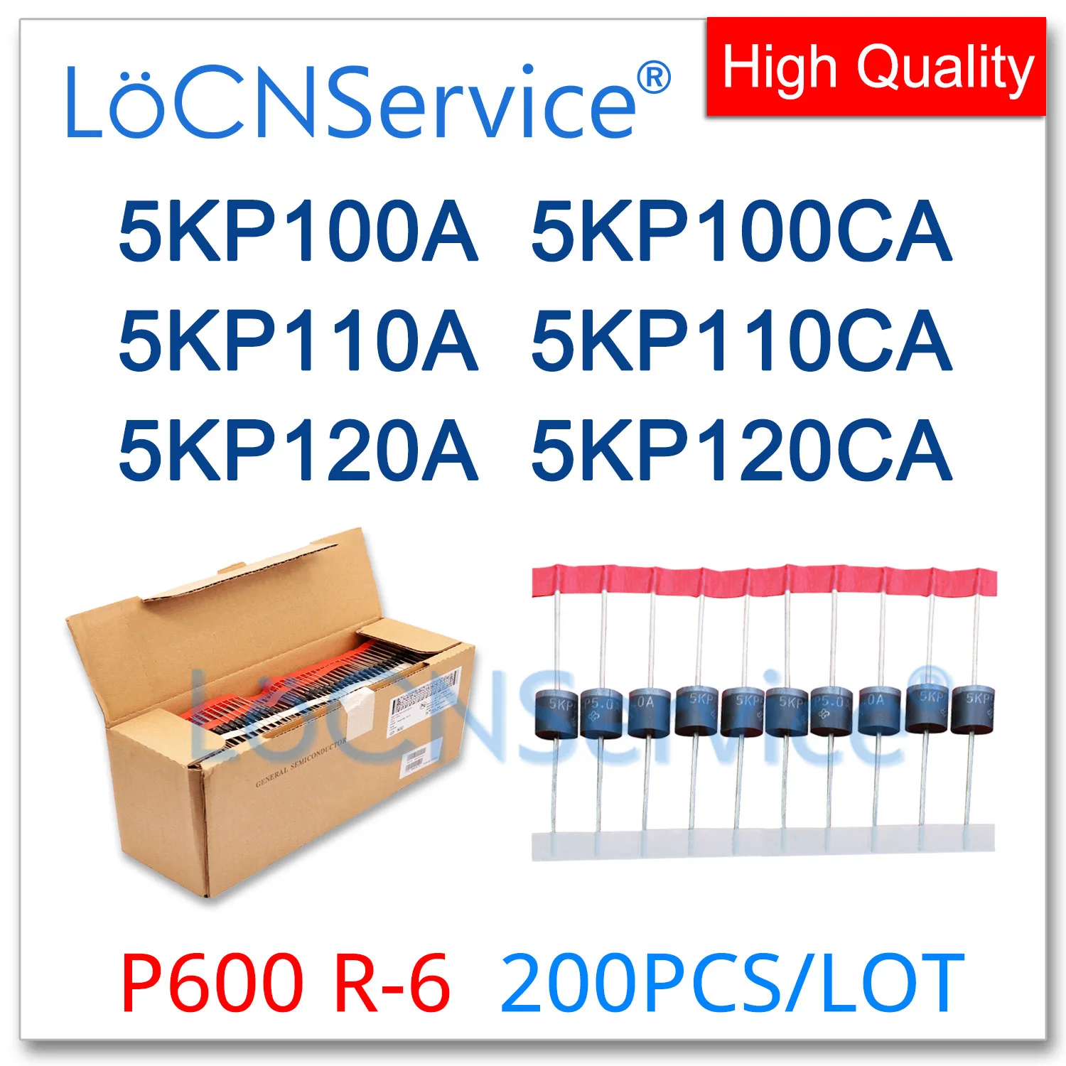 

LoCNService 200 шт. 5KP100 5KP100A 5KP100CA 5KP110 5KP110A 5KP110CA 5KP120 5KP120A 5KP120CA P600 R-6 TVS Diode высокое качество 5KP