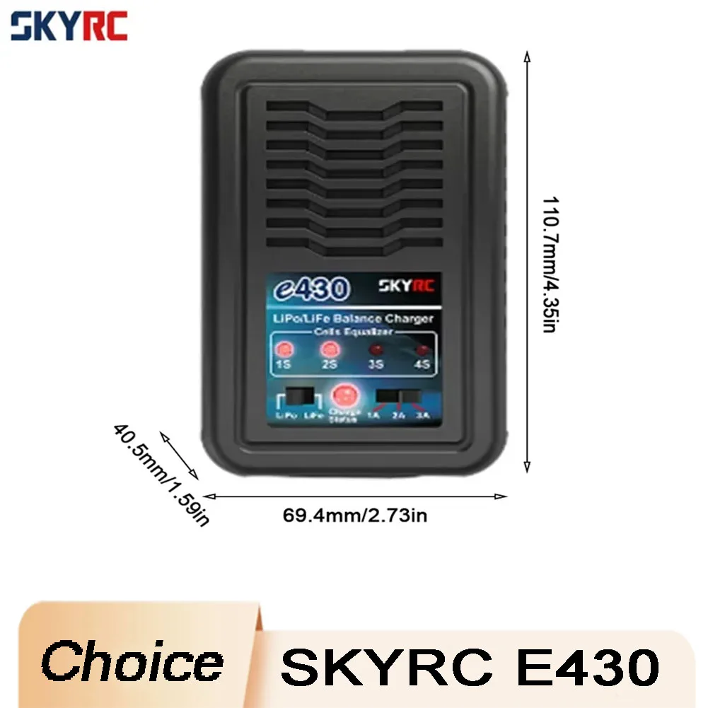

SKYRC E430 Зарядное устройство переменного тока — 30 Вт, 3 А, широкое напряжение переменного тока 100–240 В, для 2S 3S 4S LiPo аккумуляторов, зарядка баланса радиоуправляемого автомобиля, дрона, лодки