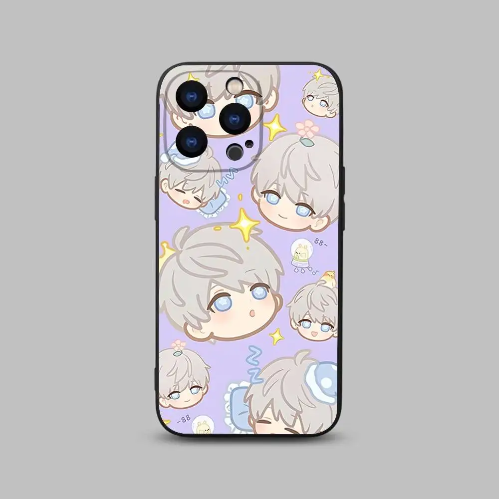 حافظة هاتف L-Love and Deepspace لهاتف iPhone 17,16,15,14,13,12,11,Pro,Max,Plus,X,XS,SE4,E,Mini,Soft Black Case #2