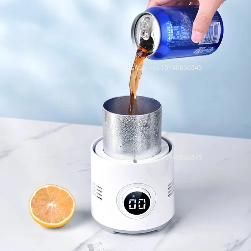 

2 In 1 Fast Cooling Cup Cooler Coffee Mug Warmer for Milk Tea Beer Electric Heating Cooling Beverage Cup for Home Office