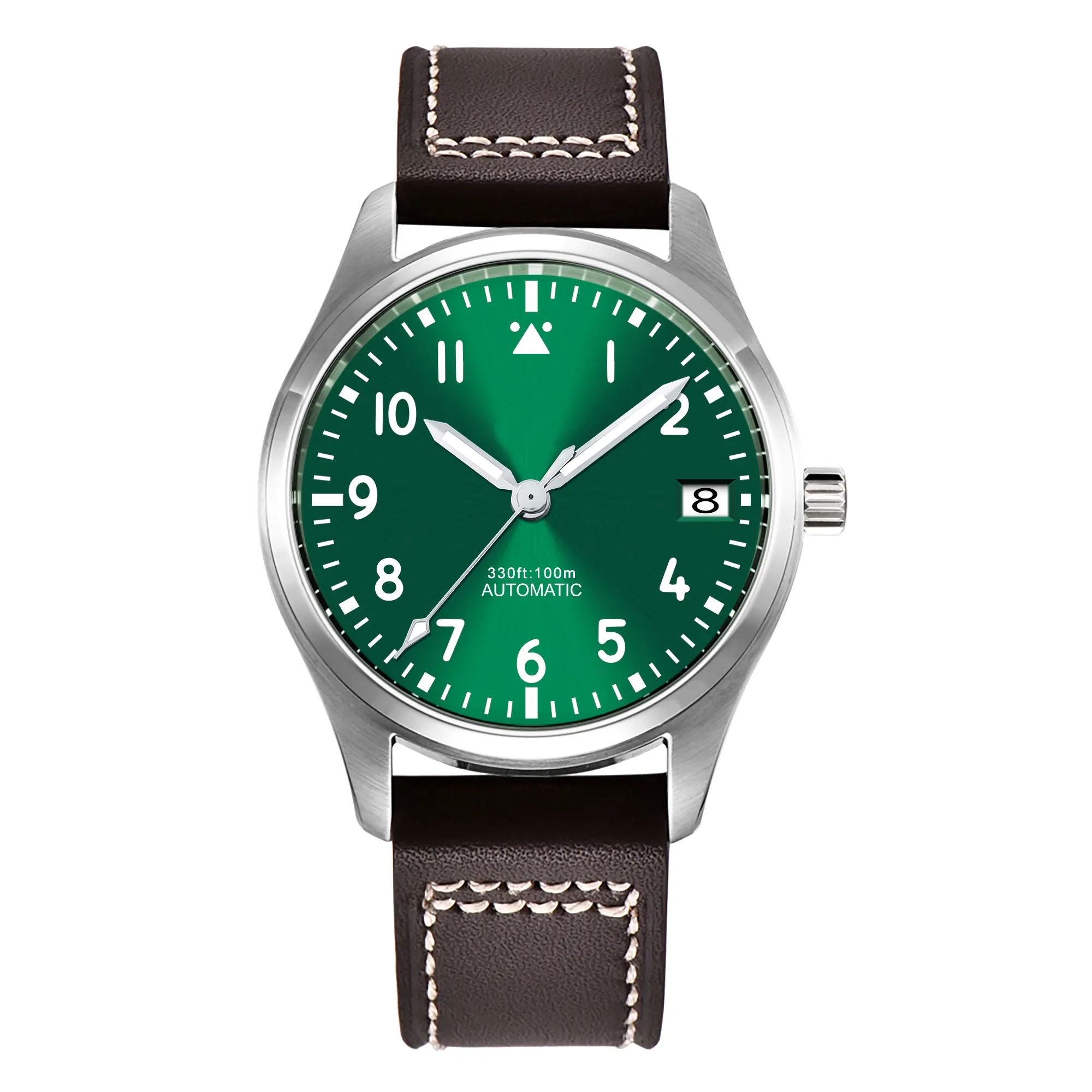 Orologio da uomo personalizzato 36MM / 39MM Moda Vetro zaffiro NH35 Orologi meccanici automatici da uomo Cinturino in pelle Calendario Orologio da polso