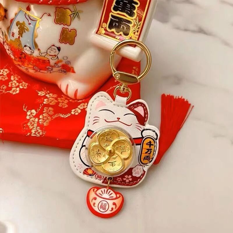 Maneki Neko Auto Sleutelhanger Lucky Cat Auto Rugzak Sleutelhanger Beste Vriend Bedels Hanger Paar Cadeau Sleutelhanger