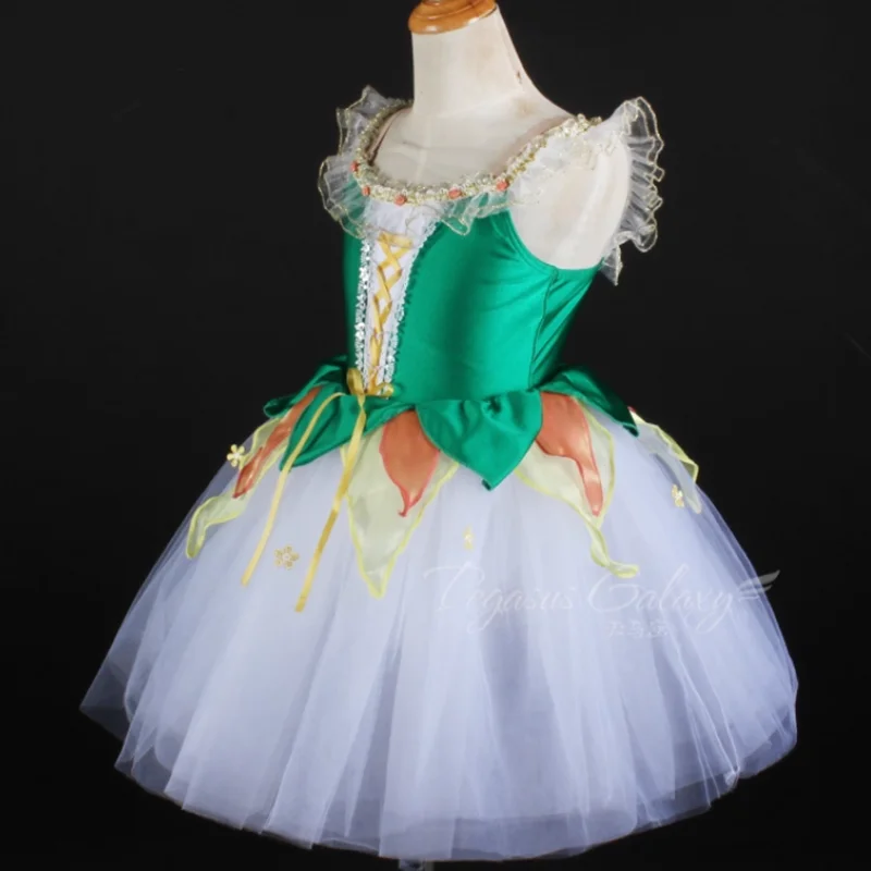 Enfants filles professionnel enfants Ballet Performance justaucorps gymnastique Tutu body Ballet danse jupes robe Costume pour