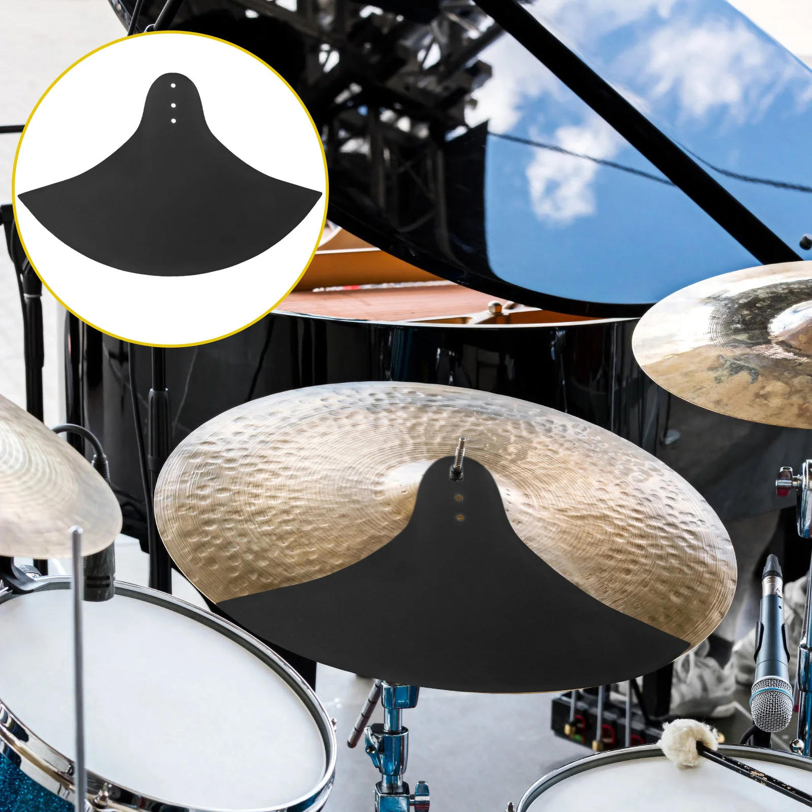 

2Pcs Drum Cymbal Mute Pad Drum Mute Pad Silent Durable Dampener Ideal for Practice Hearing Protection Instrument Accessory