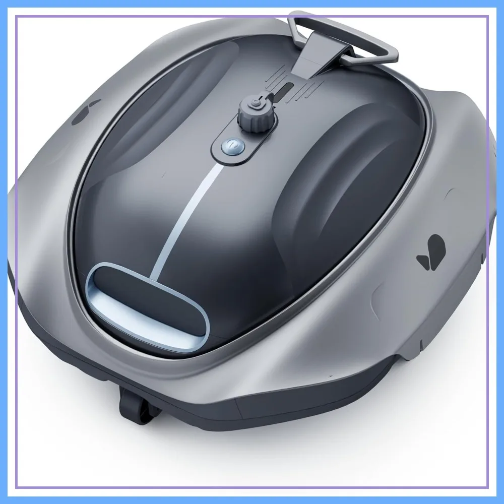Cordless Robotic Pool Cleaner with 90-Min Runtime for Above-Ground Flat Pools up to 850 Sq.Ft.
