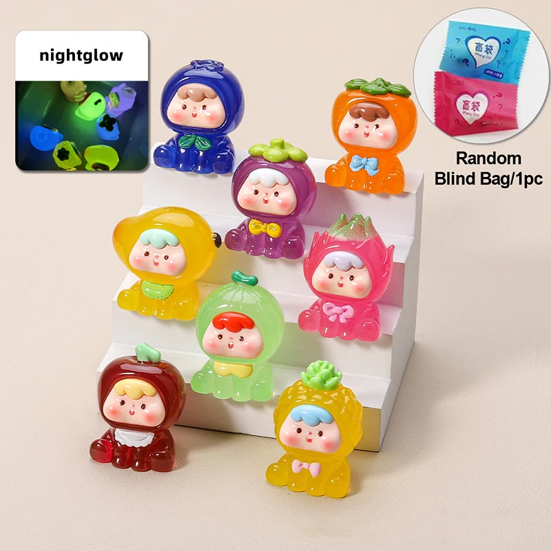 Cute Cartoon Luminous Fourth Generation Fruit Doll Blind Bag Mini Micro Landscape Home Desktop Car Decoration