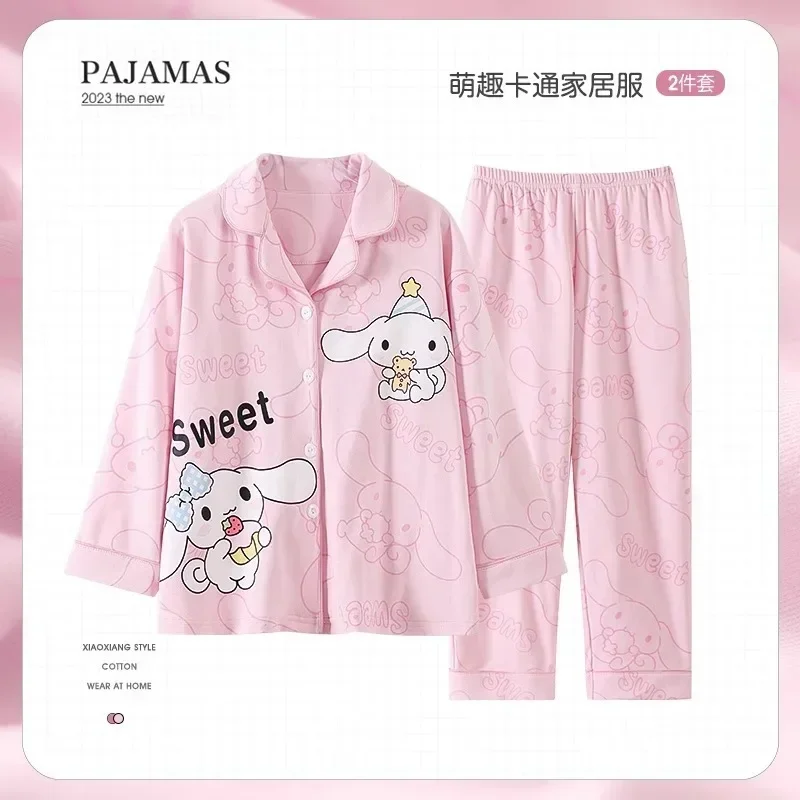 Sanrio Hallo Kitty Kuromi Cinna moroll meine Melodie Kinder Pyjama Jungen Kleinkinder Mädchen Mode Kleidung Cartoon Anime Kleidung Sets