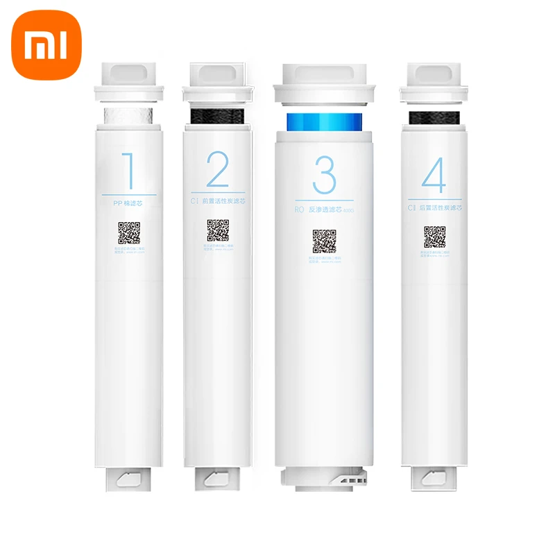 Xiaomi Mi RO Osmos Terbalik 600G Filter Karbon Aktif Elemen Filter Katun PP untuk Pemurni Air 400G/600G Filtrasi Dapur