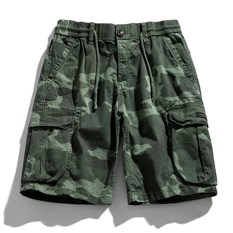 Uomo 2022 estate New Vintage Casual Camouflage Pocket Cargo Shorts uomo Outwear Classic Cotton Twill Soft Relaxed Fit Shorts Men
