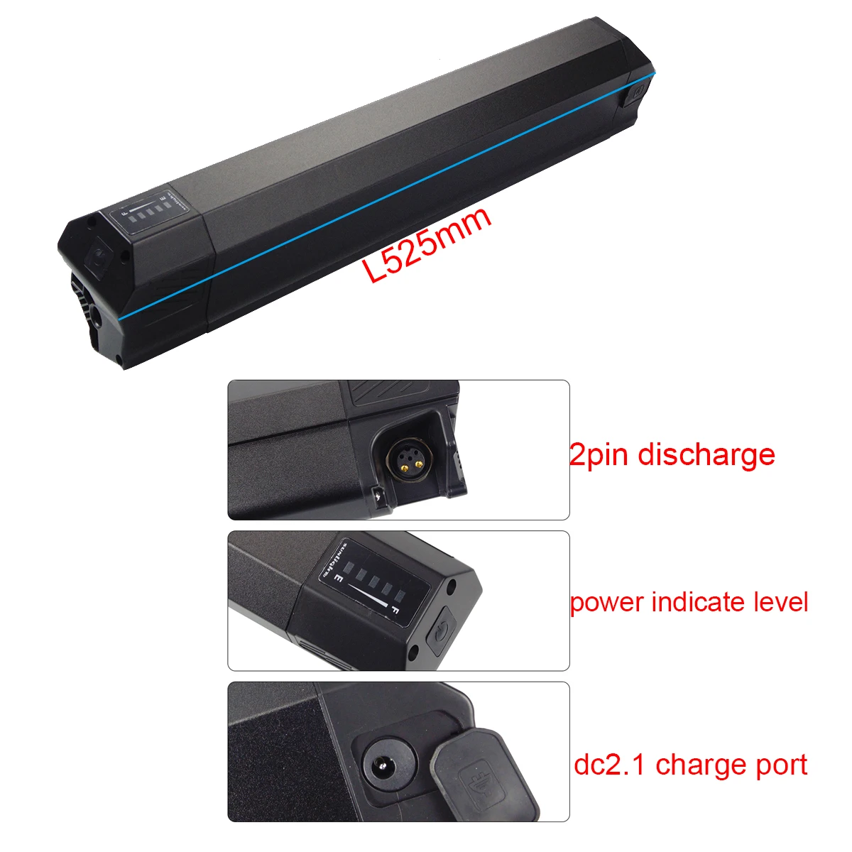 Sunlight 2 48V Semi Integrated Battery 12.8Ah 14Ah Lankelei XC4000 Rv700 250W 350W 500W  Electric Bicycle Akku Replacement