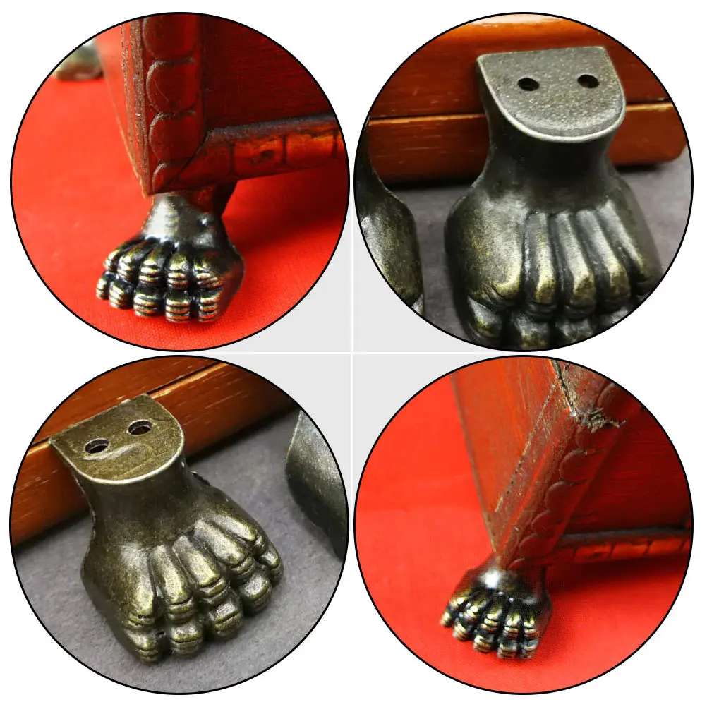 

10pcs Zinc Alloy Furniture Leg Corners Decorative Box Feet Protective Wooden Case Bases Cabinet Corner Guards