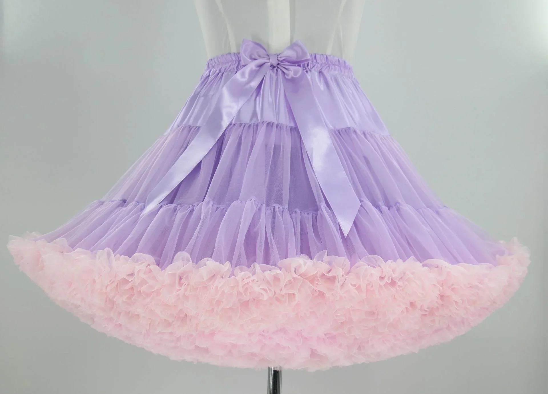 Colorful Women's Tutu Skirt Adult Tulle Ballet Dance Costume Fluffy Short Petticoat