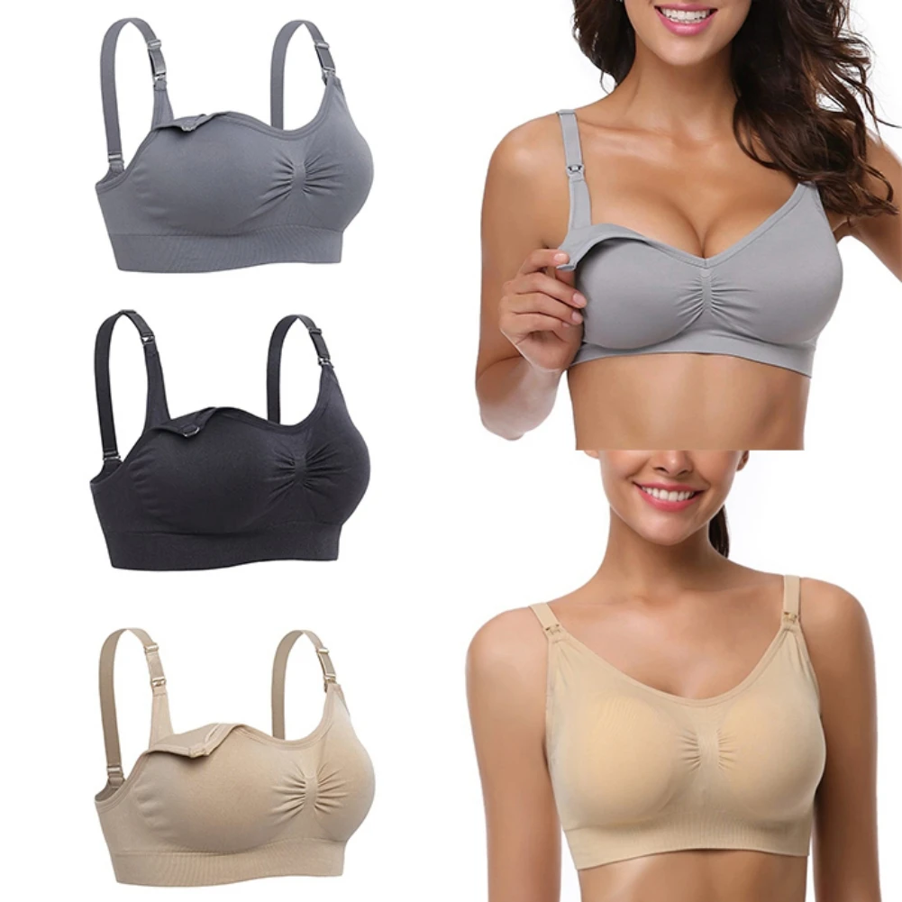 Maternity Nursing Bra Pregnant Women Mother Mama Open Breast Bra Cotton Wire Free Sleep Underwear Lactating Nursing Bralette