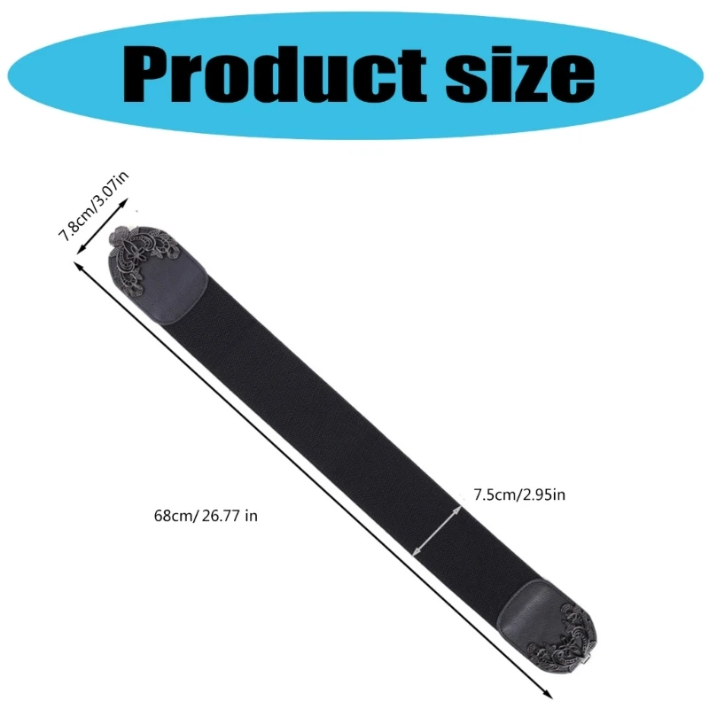 R1WE الأنيقة للسيدات على نطاق واسع حزام الخصر المألوف cincher sash تفاصيل زهرة