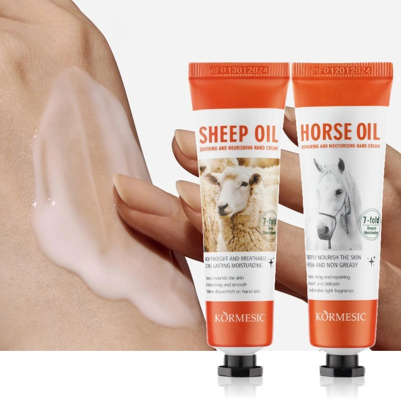 زيت الأغنام وزيوت الحصان كريم اليد إزالة التجاعيد القضاء على البقع مكافحة تشقق ترطيب اشراق الشتاء العناية بالبشرة اليد