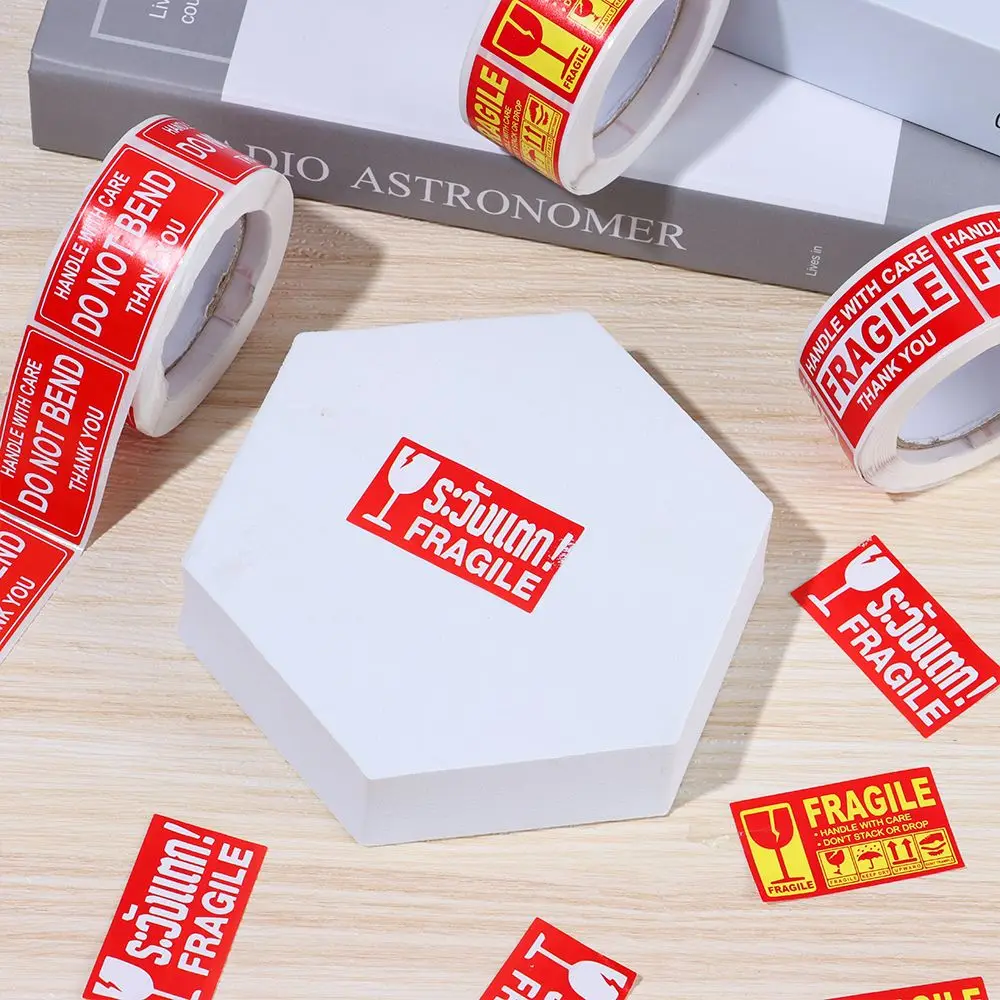 250Pcs/roll  Fragile Warning Sticker Care Shipping Special Tag Useful Shipping Express Label Handle With Care Keep