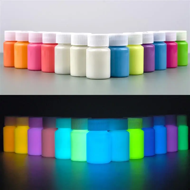 20/30g Luminous Paints Epoxy Resin Pigment Fluorescent Acrylic Paint Glow In Dark DIY Epoxy Resin Jewelry Artwork Party Supplies