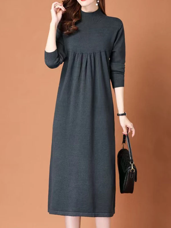 

Женский осенне-зимний шерстяной трикотаж средней длины, свободный трикотаж больших размеров на подкладке, закрывающий живот, высококачественный трикотаж Dr