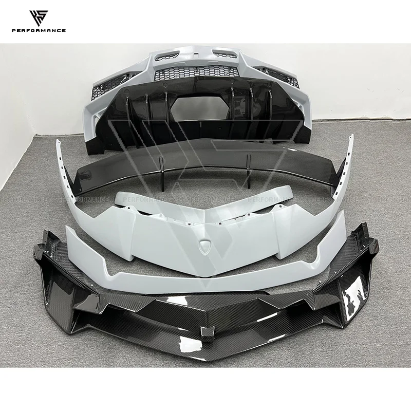 LP750 SV Style Half Partial Dry Carbon Fiber Body Kit With Bumper Spoiler For Lambo Aventador LP700 LP720 2011-2015 Carbon Kit