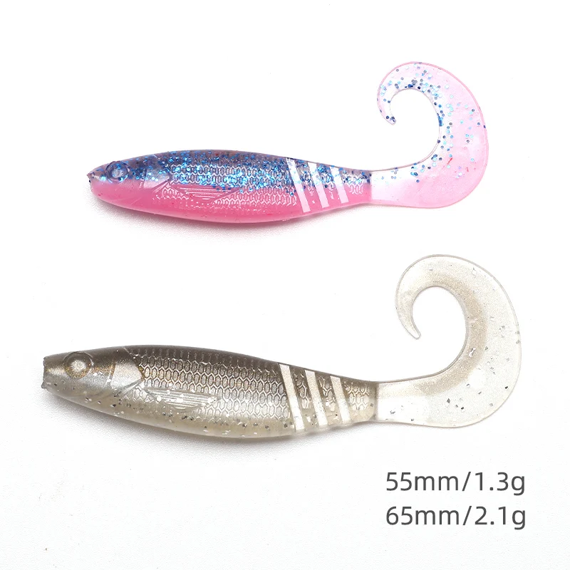 HAIMALUO Artificial Wobblers Fishing Lures Easy Shiner Soft Baits Silicone Shad Worm Bass lure Artificial Tackle Swimbait