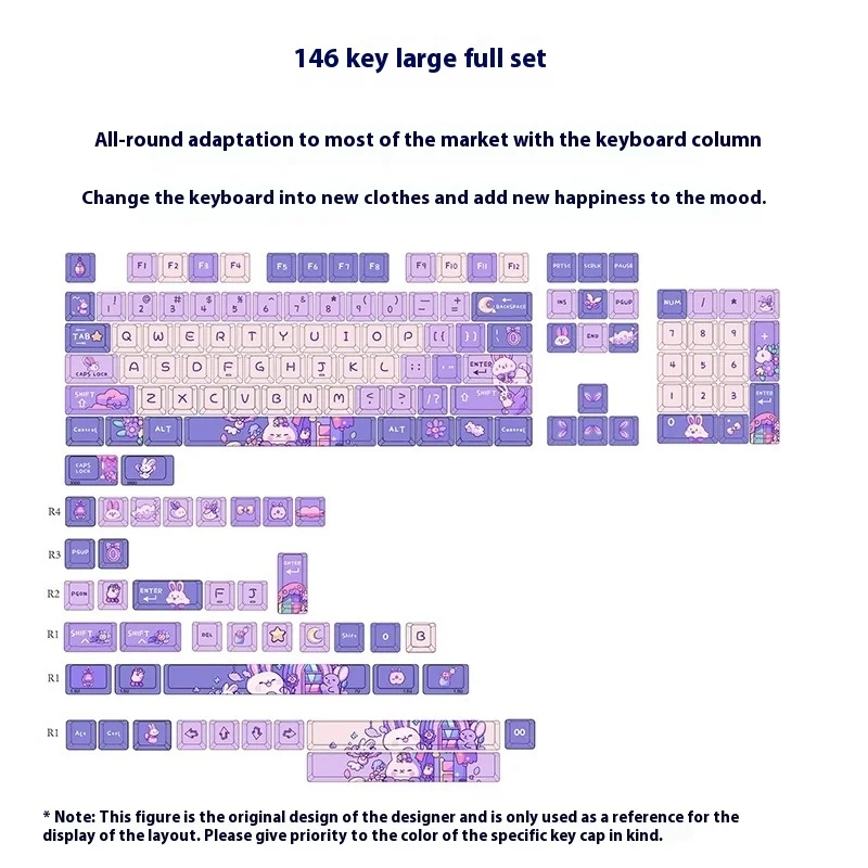 Ajazz Sheepish Rabbit Body Keycaps Iso Mac Koa Dot Pbt Keycaps For Hi75 Hi98 Magnetic 60 Mechanical Keyboard Gaming Keycaps