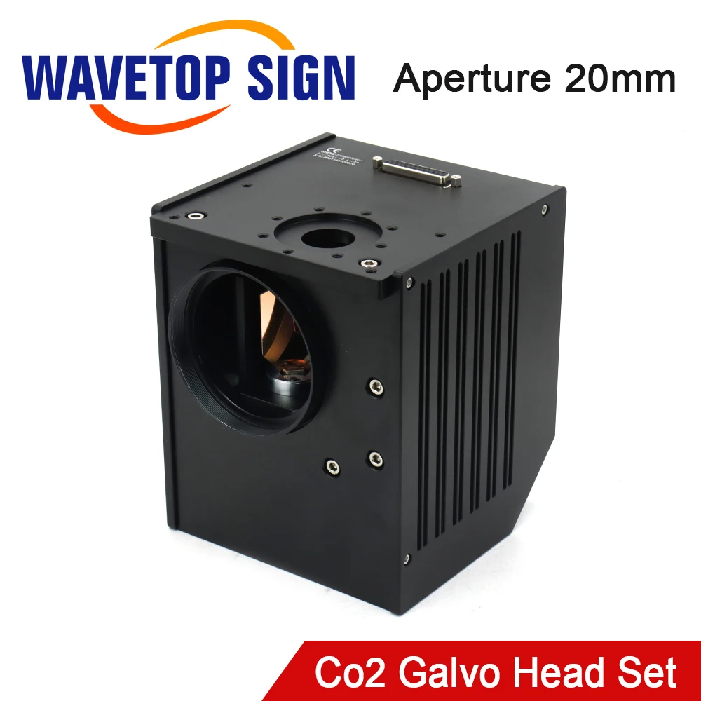 WaveTopSign Co2 เลเซอร์ดิจิตอล Galvo ชุดรูรับแสง 20 มม.24VDC แหล่งจ่ายไฟสําหรับ Co2 เลเซอร์เครื่องหมายเครื่อง