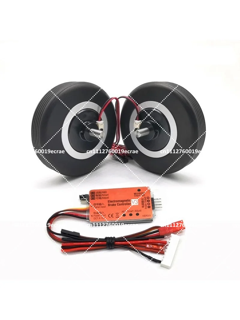 

Electric Brake Wheel with EMB Controller 50-70mm Rubber Tire 4/5mm Axle ABS System for Ducted Airplane