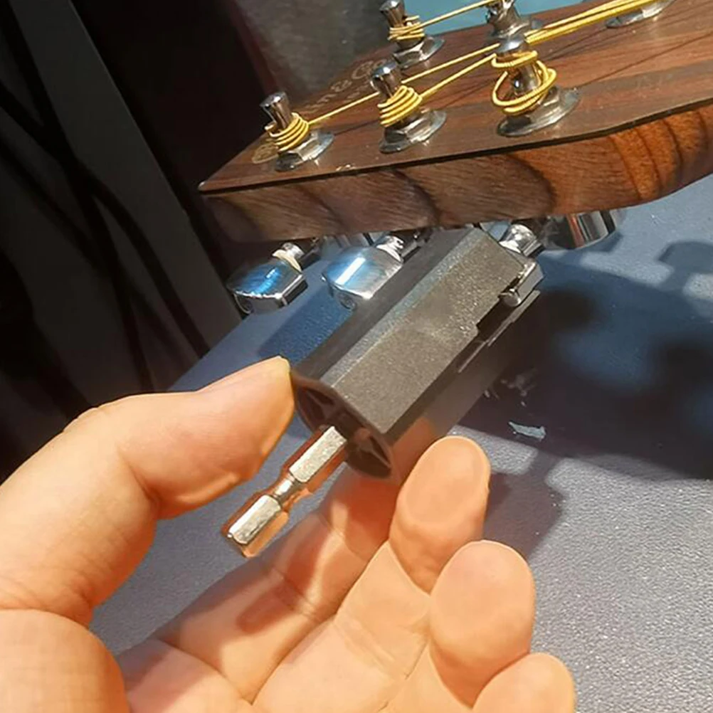 

4Pcs Guitar String Winder Plug Pin Puller Narrow Head String Processor Electric Drill Plug Guitar Repair Tool Accessory