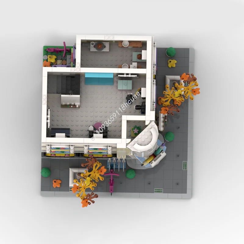 2264개 MOC 모듈러 아트 스쿨 코너 모델 블록 건축 장난감 조립 DIY 아이디어 브릭 크리스마스 선물 생일 선물