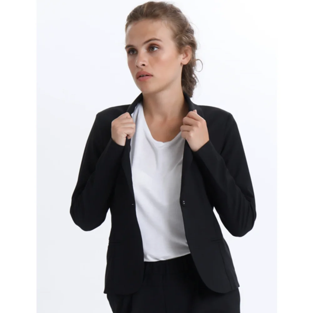 Women Jacket Kaffe Patchwork Harajuku 2022 Spring Autumn Summer Winter Street Button Clothes Fashion Casual Stylish Look Standard Black Collar Style Fit Easy Washable Ironable Fast Shipping Extra Gift Boxed