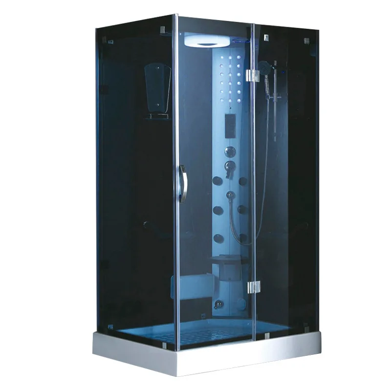 Modern design combination big sector enclosed steam shower room cabin with tub