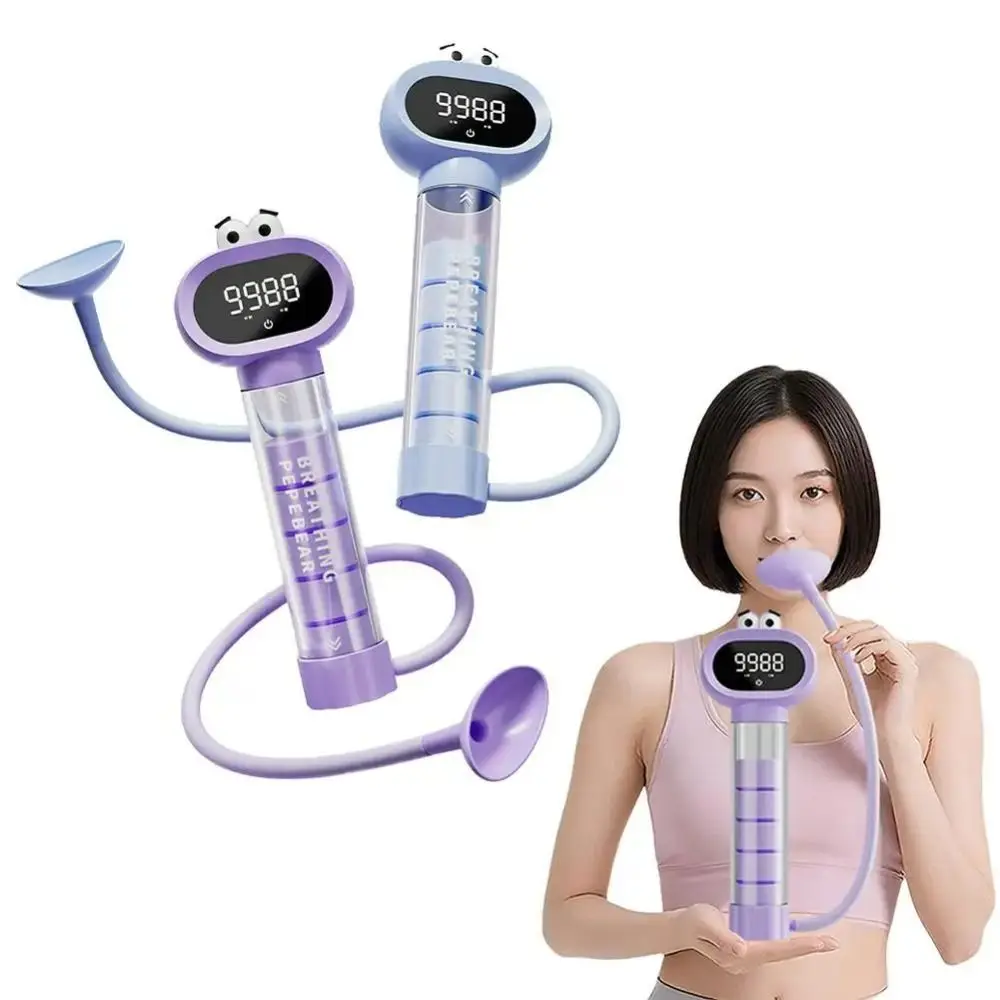 

Портативный цифровой тренажер для дыхания 2-в-1 из АБС-пластика, ролик для тренировки мышц живота, спортивный фитнес-тренажер