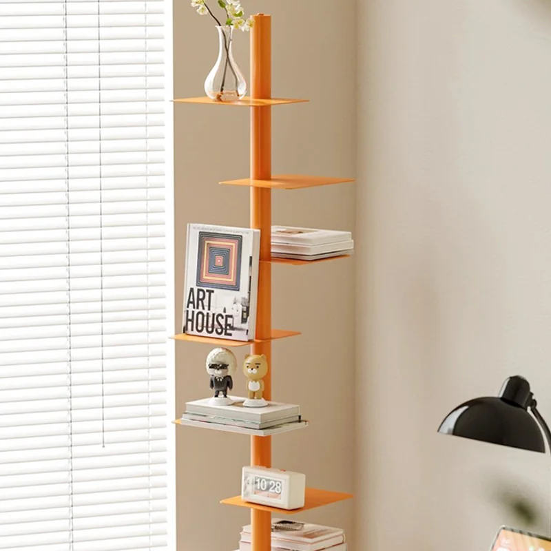 

[Johnny Home] Rotating Floor ins Bookshelf Aromatherapy Wrought Iron Storage Rack Invisible Household Shelf