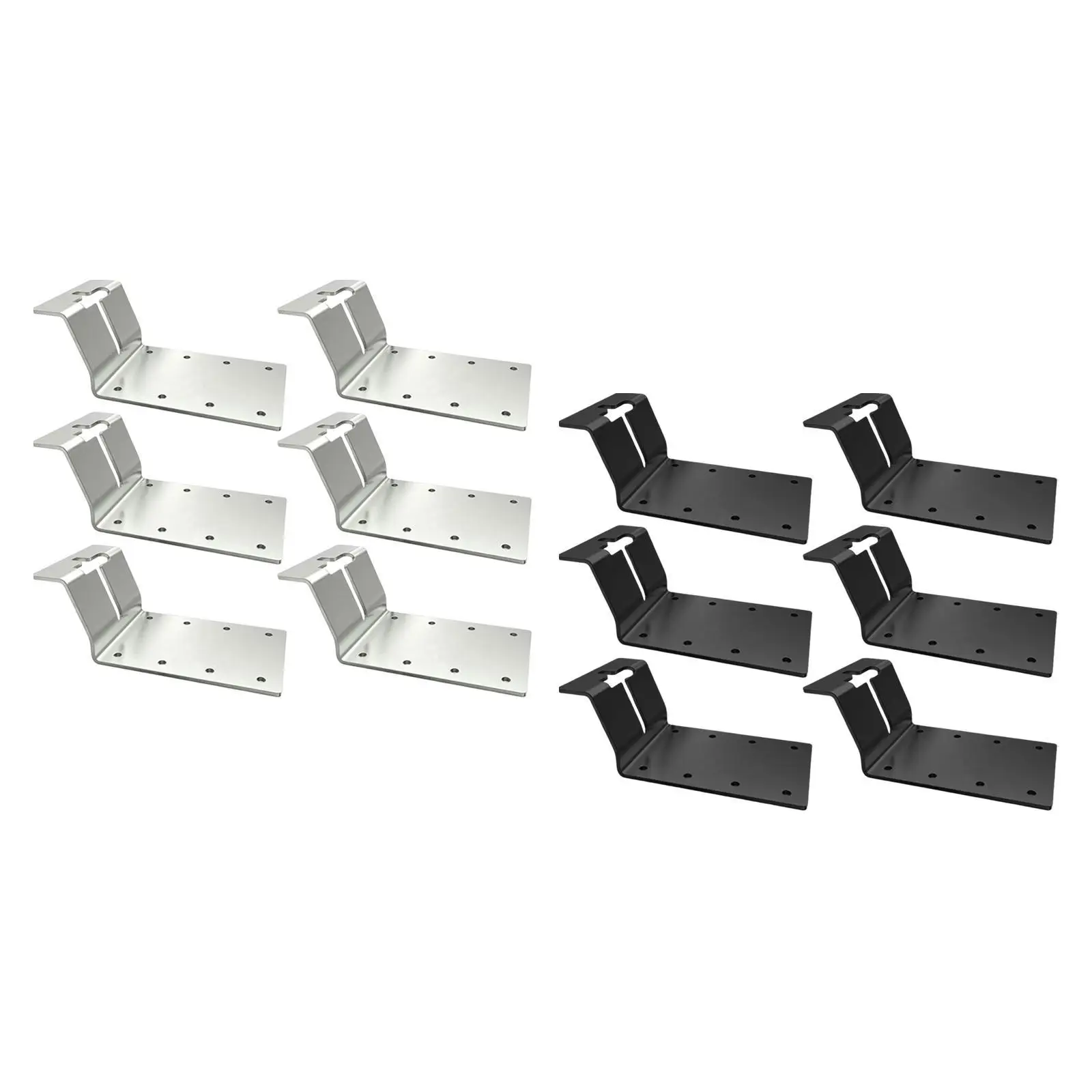 6 Pieces T Post Mounting Bracket Multipurpose Iron for Plywood Sign Fence