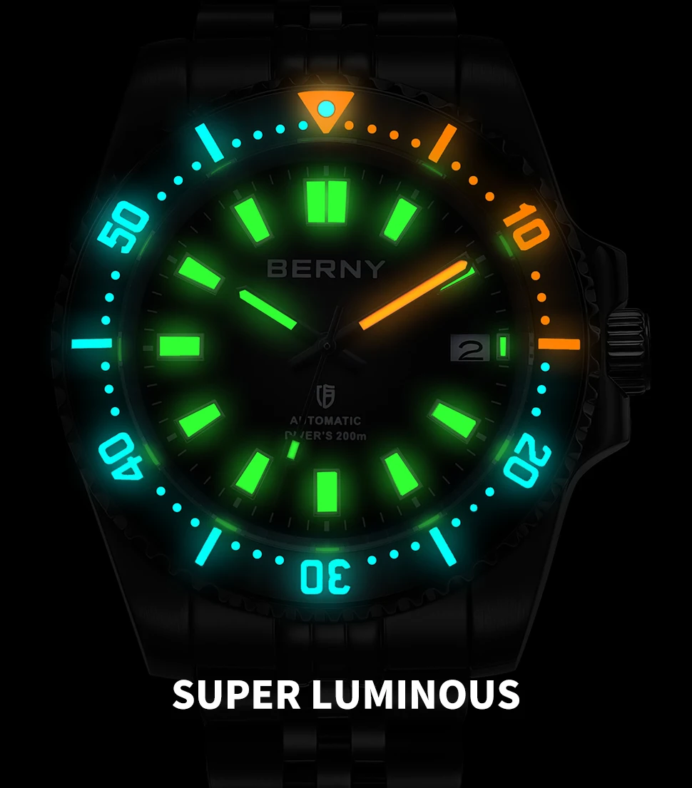 BERNY ダイバーズウォッチ 自動巻き Amazon.co.jp: BERNY ダイバーズウォッチ 腕時計 メンズ メンズ