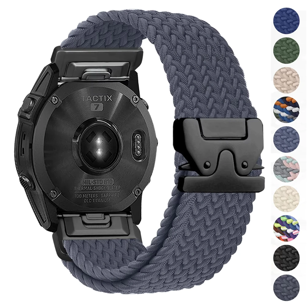 

Быстросъемный ремешок 26 22 20 мм для Garmin Fenix 8 7 Pro 7S 6 5X 5Plus Tactix 8 7, нейлоновый браслет-ремешок для Fenix 8, 43 мм