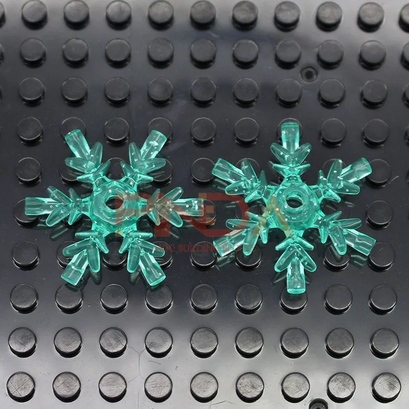 Building Blocks City DIY Accessories Snowflake Ice Crystal Bricks Compatible with 42409 Construction Toys for Children