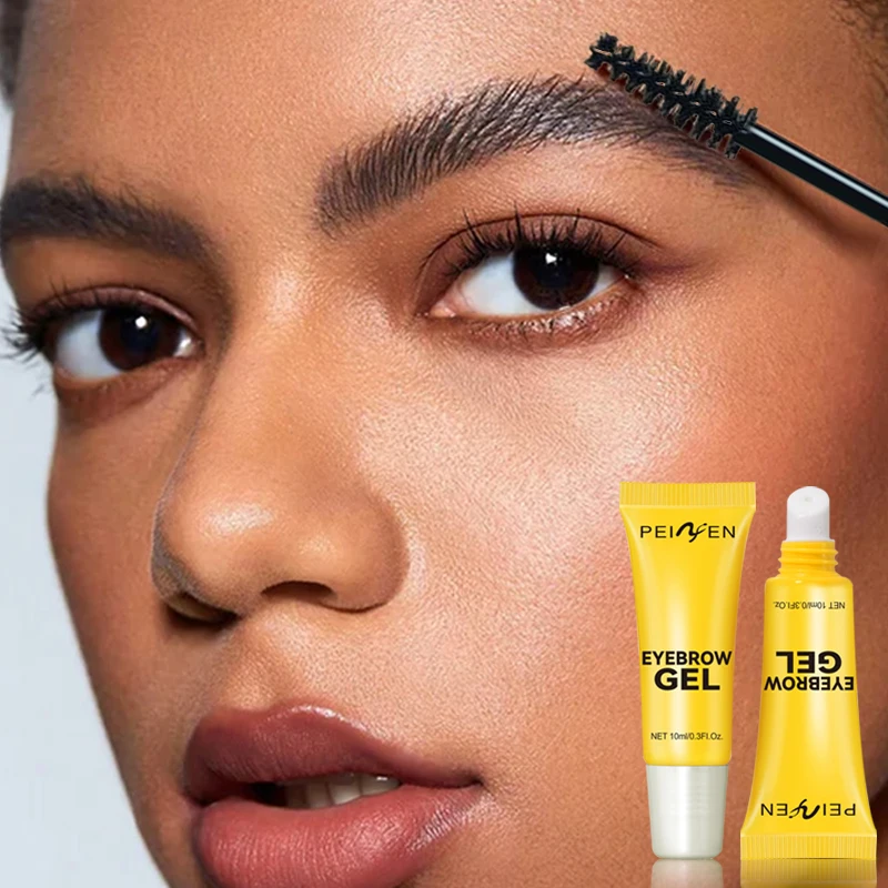 3D Eyebrow Gel with Brush Waterproof Quick-drying White Gel Eyebrow Cream Long-Lasting Natural Eyebrows Styling