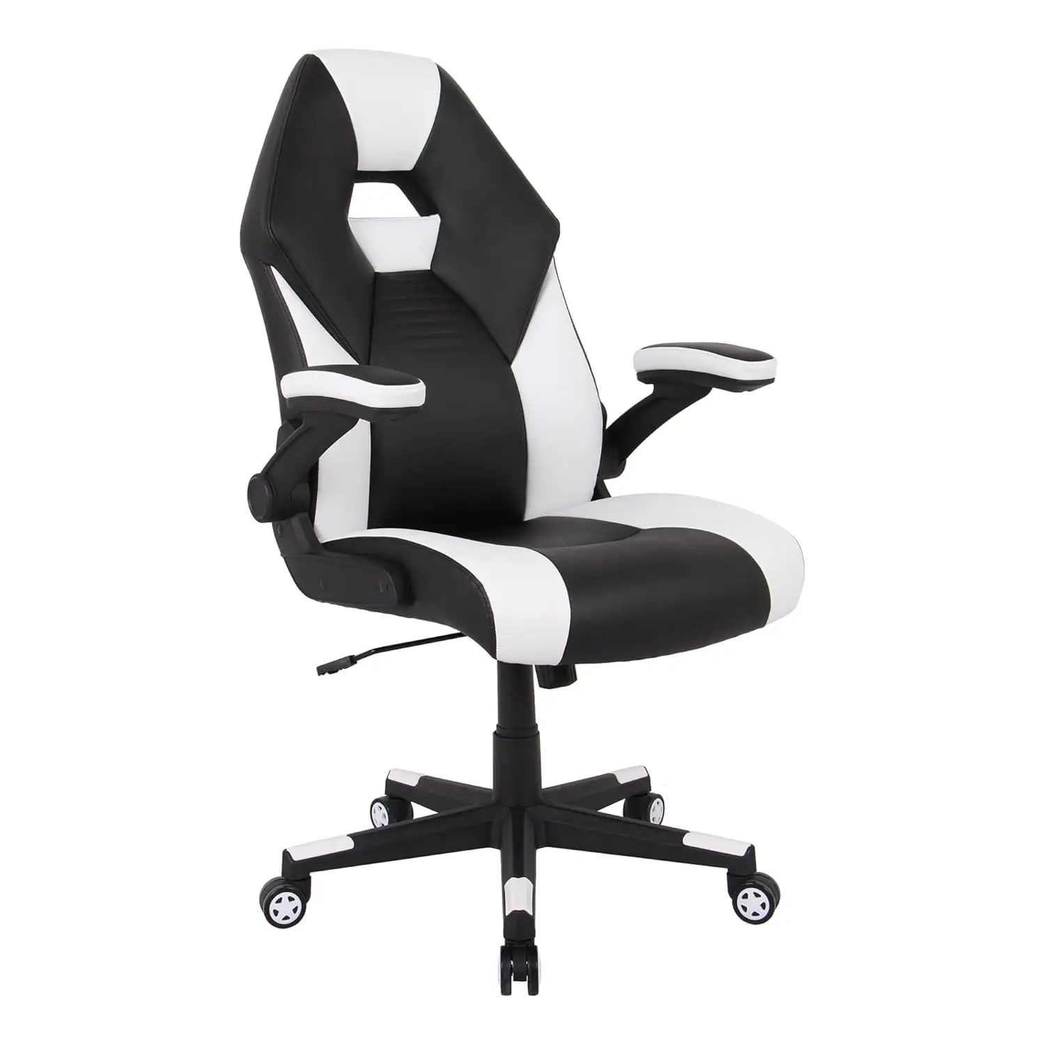 Faux Leather High-Back Gaming Office Chair, Black/White, BIFMA Compliant, Customized