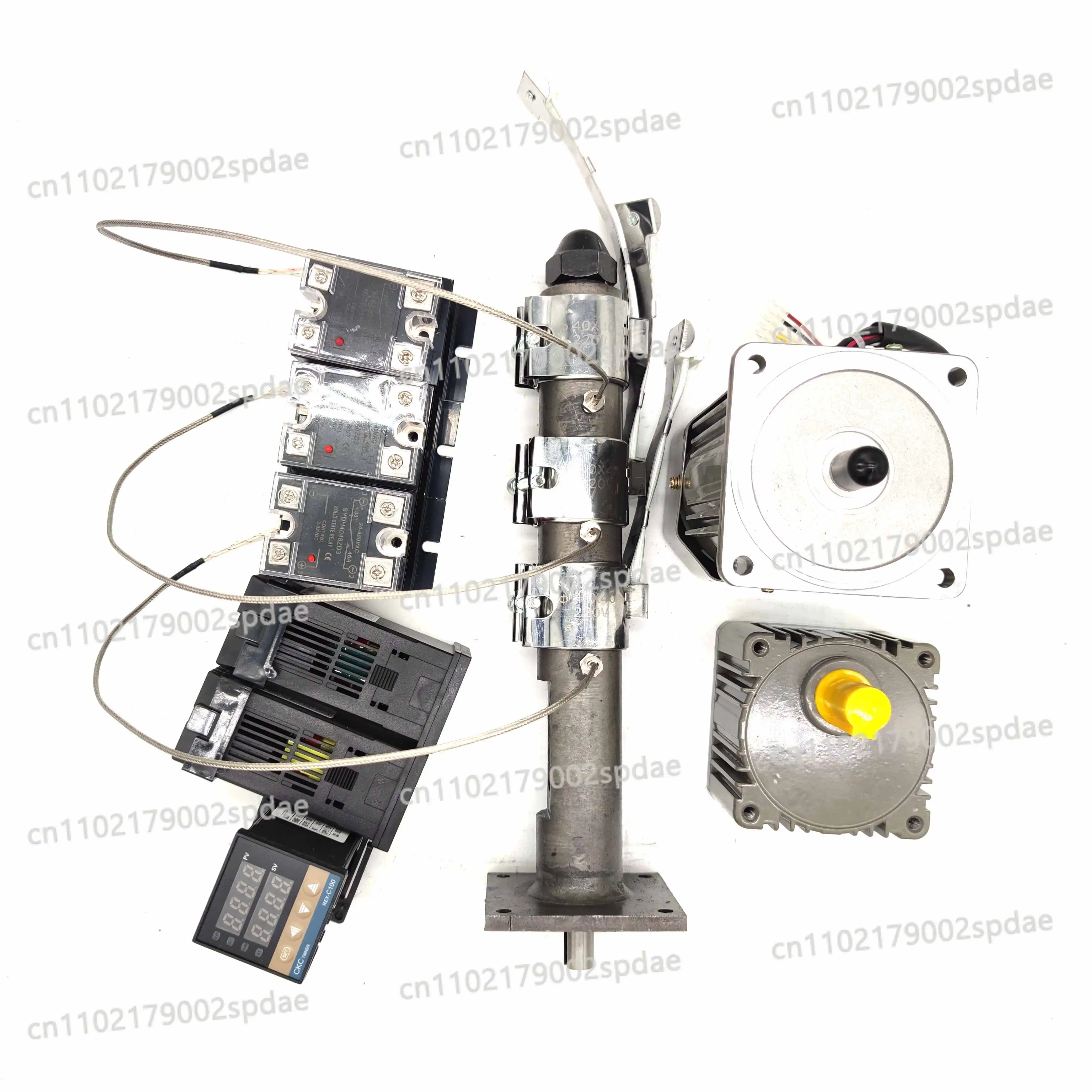 DIY Extruder Machine 20mm - Screw Barrel with Nozzle, Band Heaters, Temp Control & 90W Induction Motor for Crafting