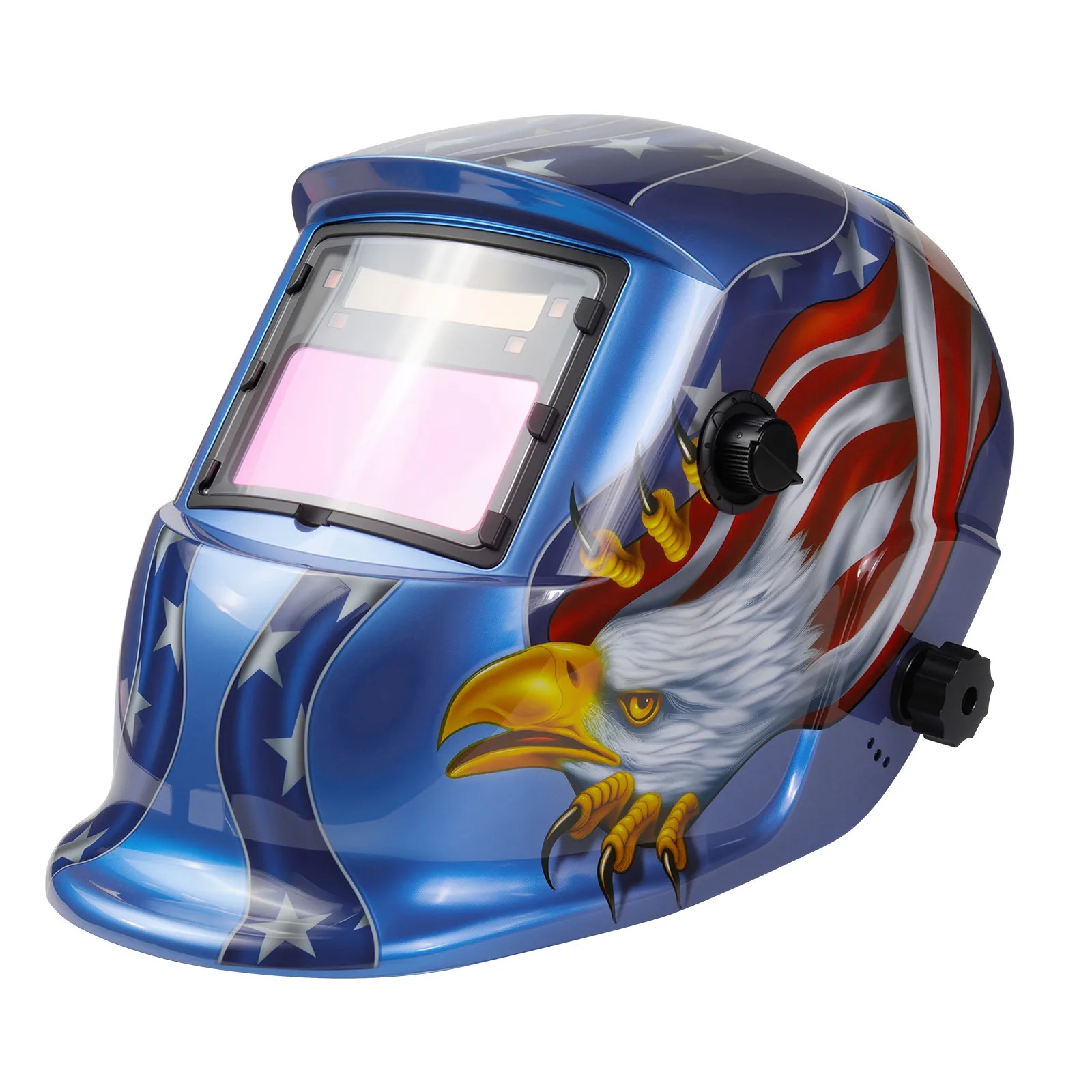 

Geinxurn Auto Darkening Welding Helmet, SU SAFE-UP Welding Hood Solar Powered Welding Helmet, 2 Arc Sensor Shade