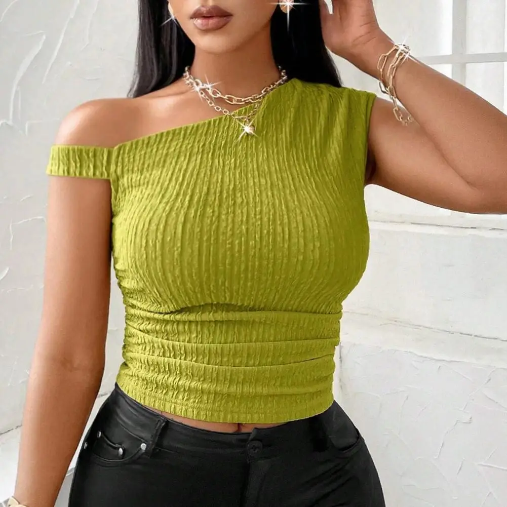 

Casual Women Blouse Stylish Asymmetrical Women's Tops with Skew Collar Slim Fit for Daily Wear Casual Outfits Women Regular Fit