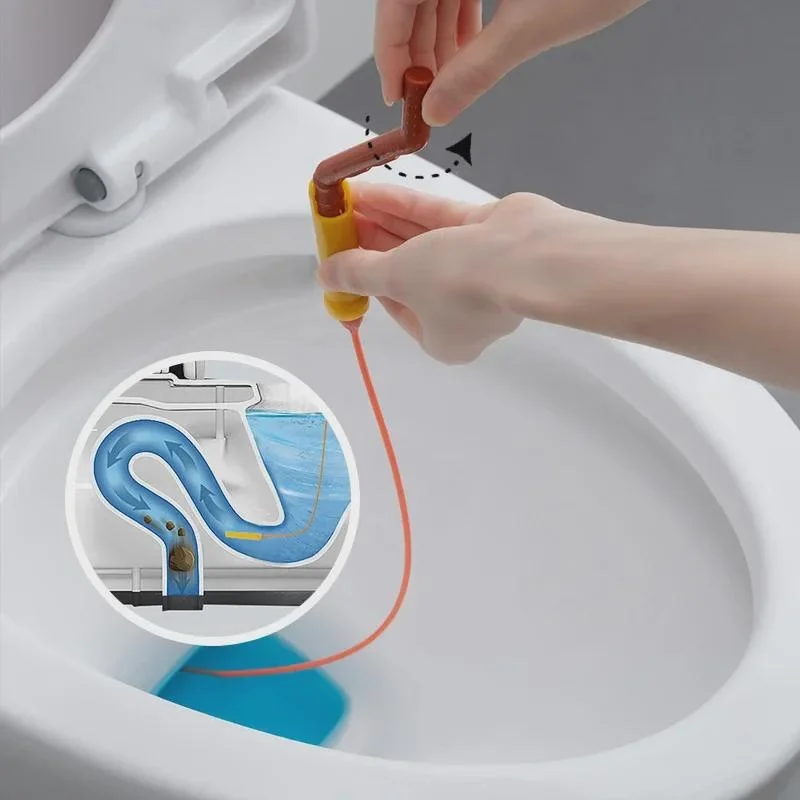 1Pc Hand Cranked Pipe Toilet Drain Household Sink Drainage Anti Clogging Cleaner - view 3