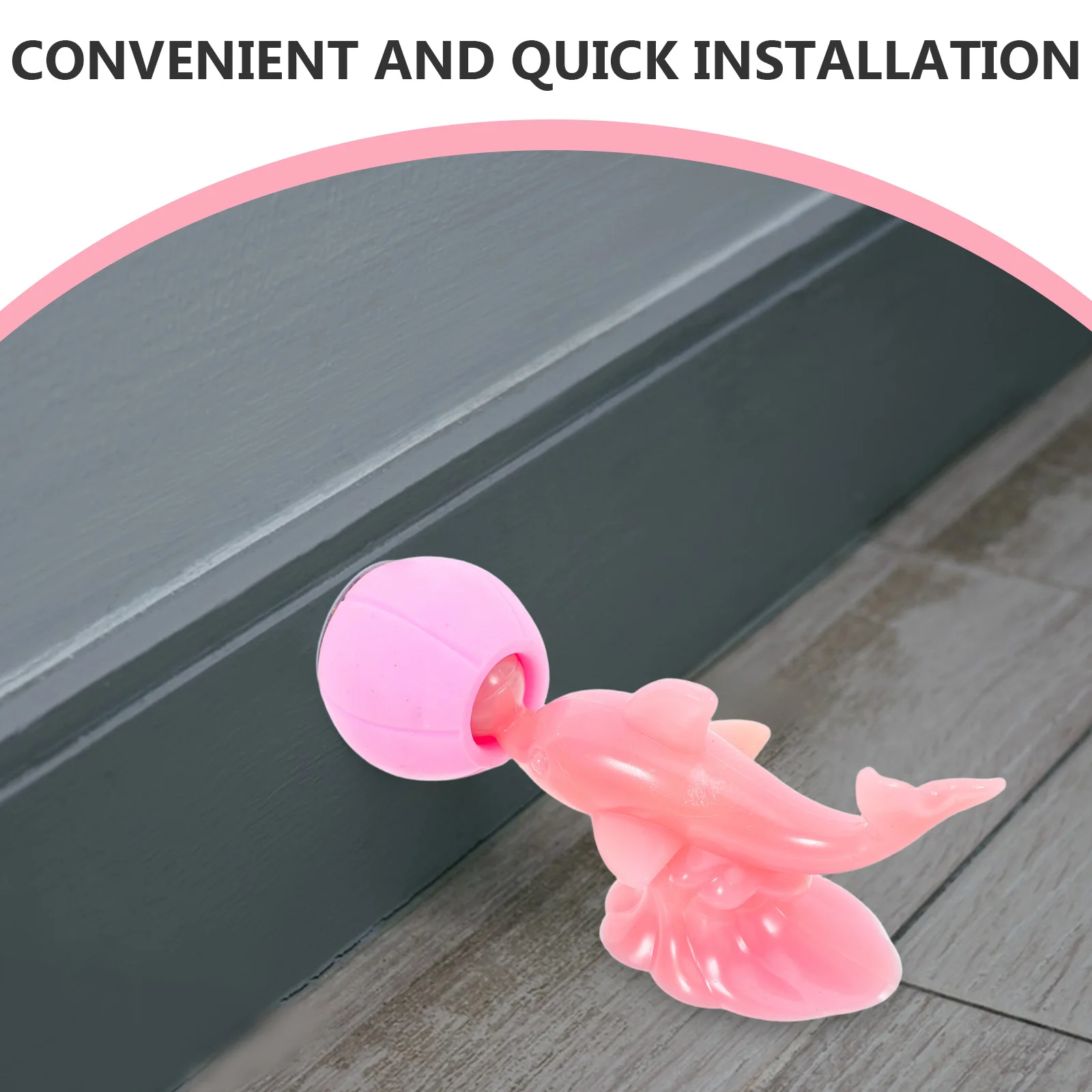 سدادة باب دولفين من السيليكون بدون تركيب مثقاب، ديكور لطيف مضاد للتصادم، قوي لأبواب مختلفة، سدادة باب غرفة النوم #5