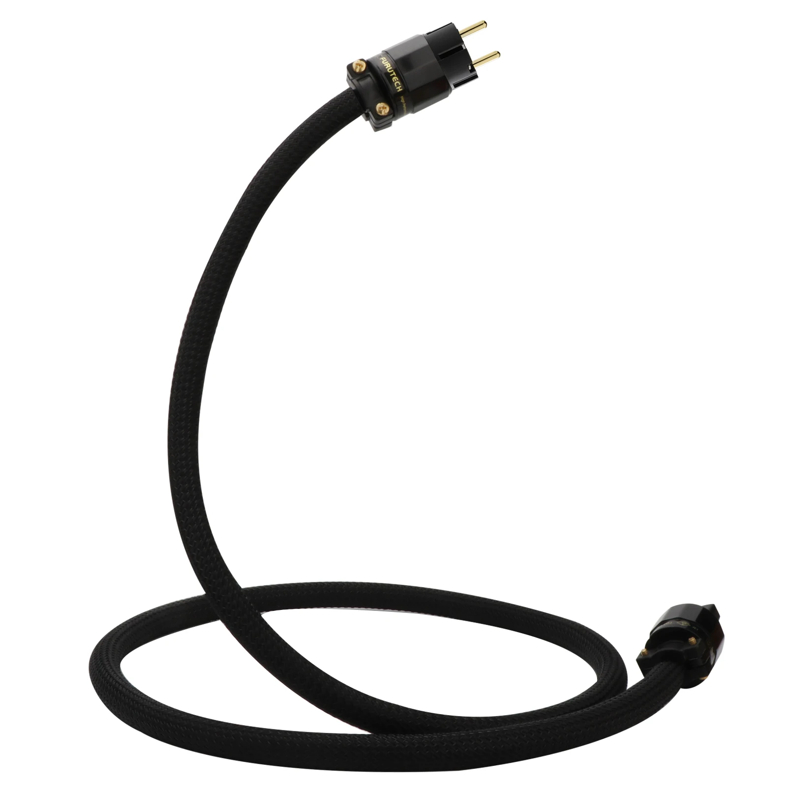 Speaker Amplifier daya kelas atas Audio HiFi Furutech OCC kabel daya tembaga kristal tunggal dengan colokan daya AS/EU berlapis emas